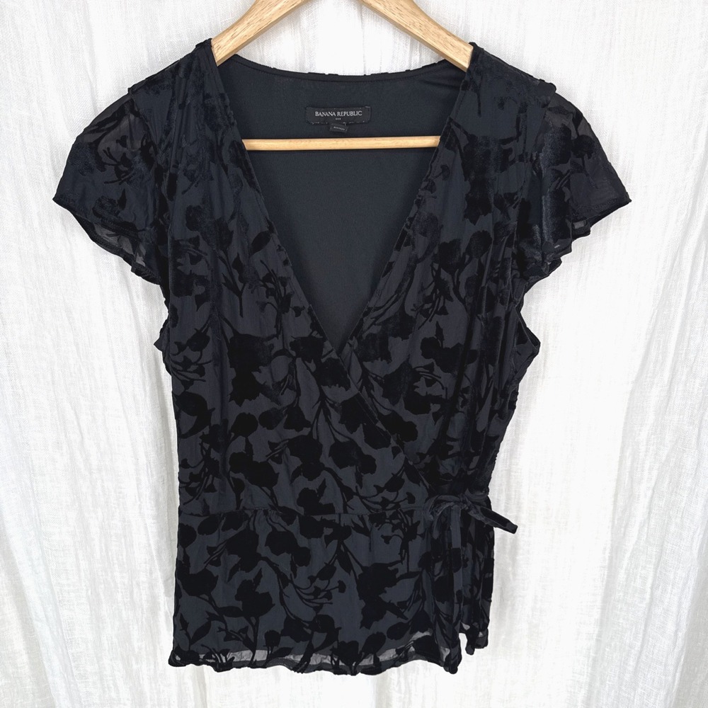 Velvet Burnout Going Out Top M Whimsigoth Victorian Fairy Grunge Indie Vamp Wrap